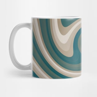 Blue Green Waves Mug